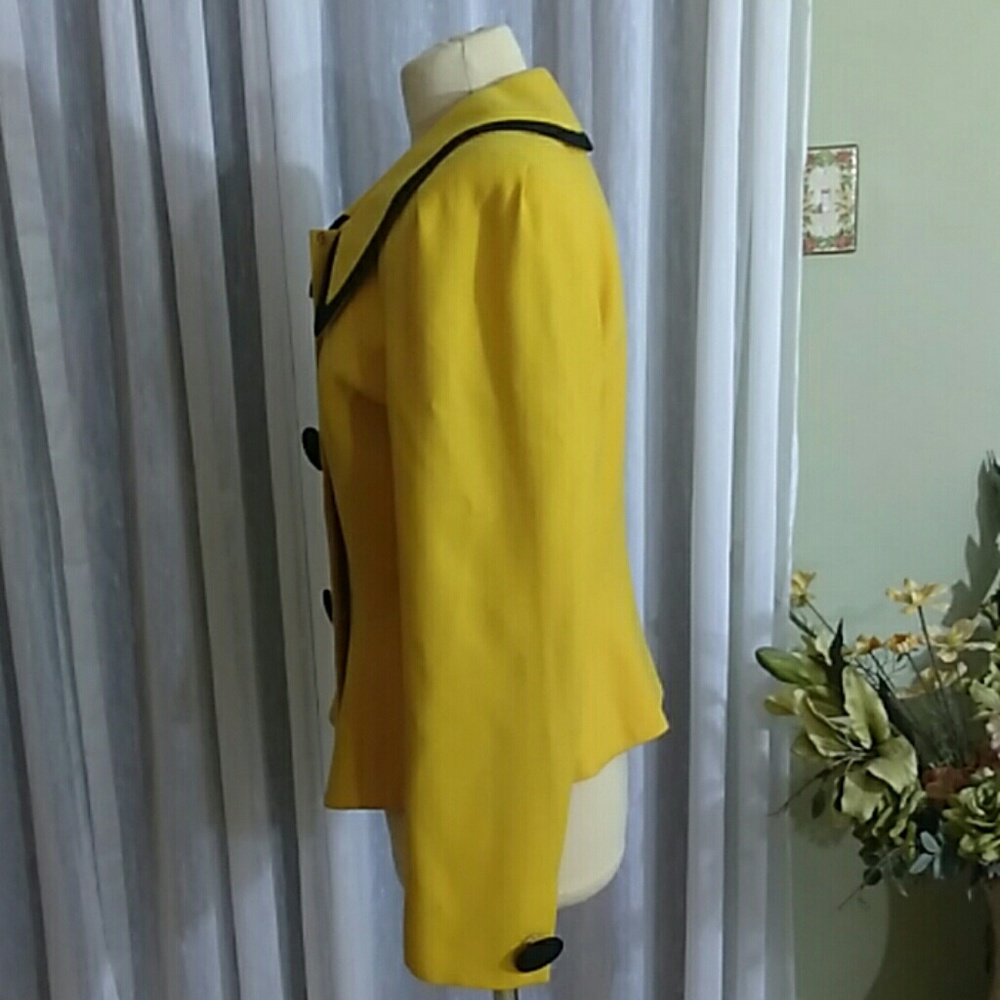 Albert Nipon  Vintage jacket size 10 mustard color - Picture 4 of 7